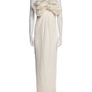 Marchesa Strapless Cream Gown